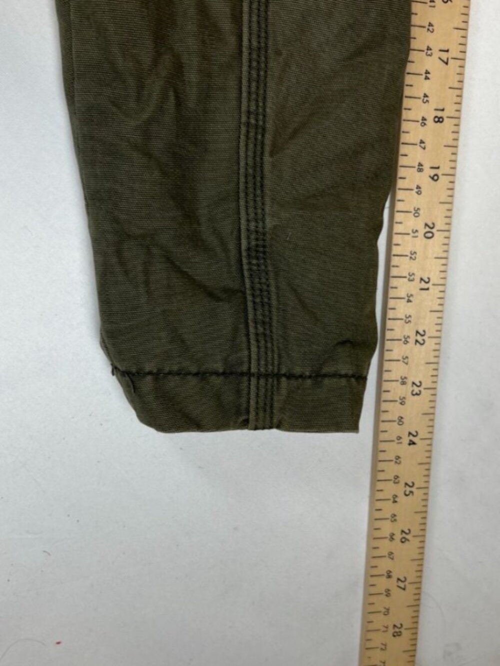 Carhartt Women S4/6 Canvas Hooded Jacket Quilted Lined Olive Green Utility Parka - Picture 9 of 10
